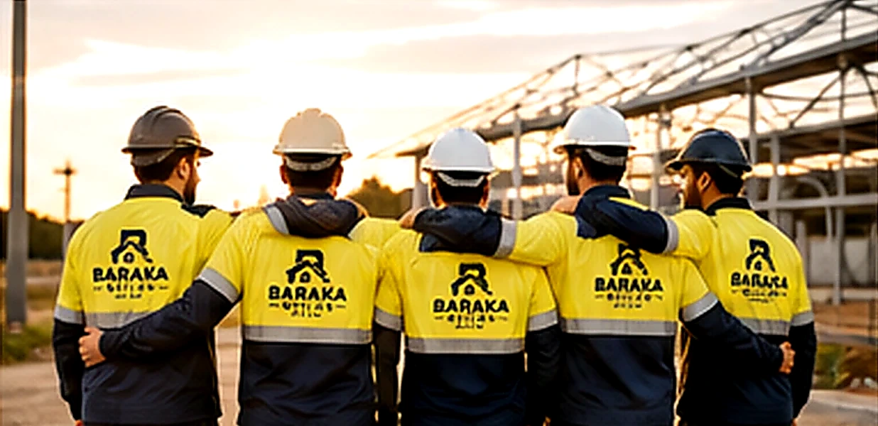 Crew scene reproduced from the Baraka company brochure
