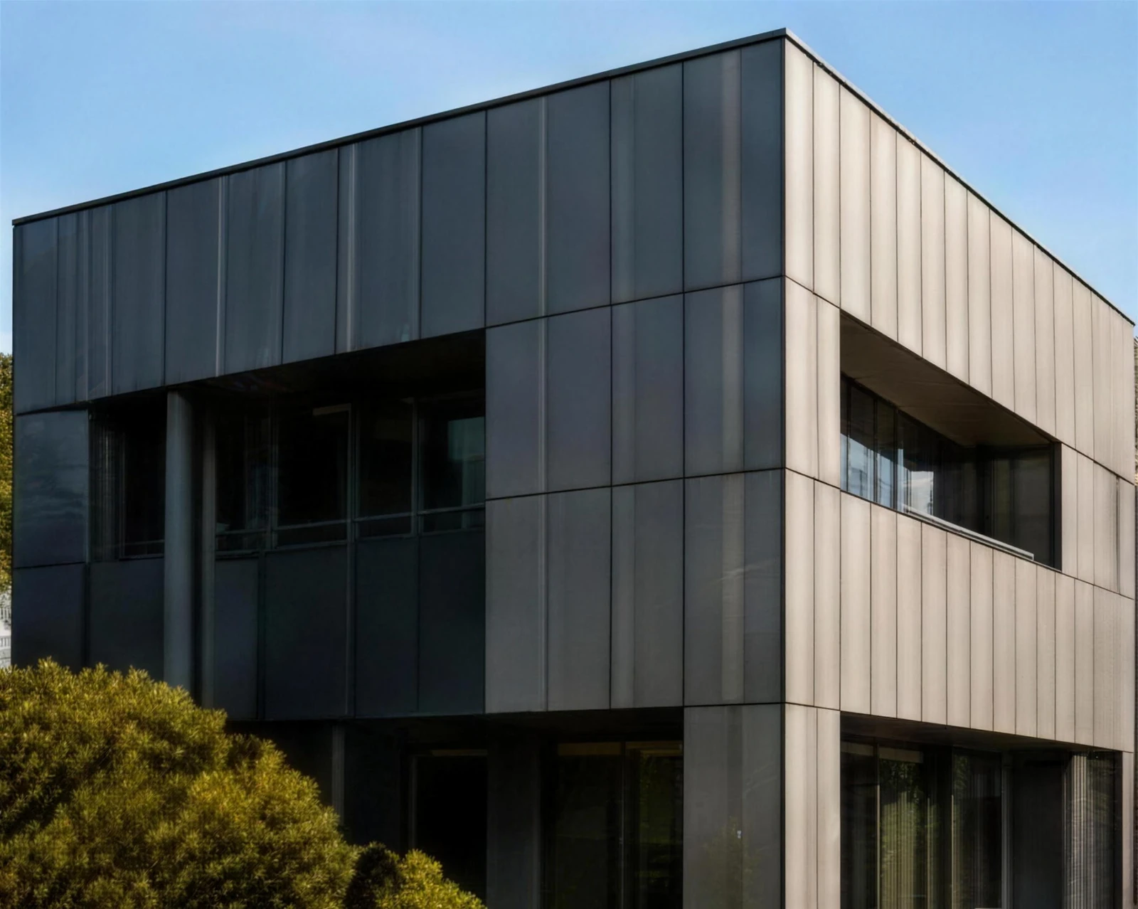 Clad building façade from the company brochure
